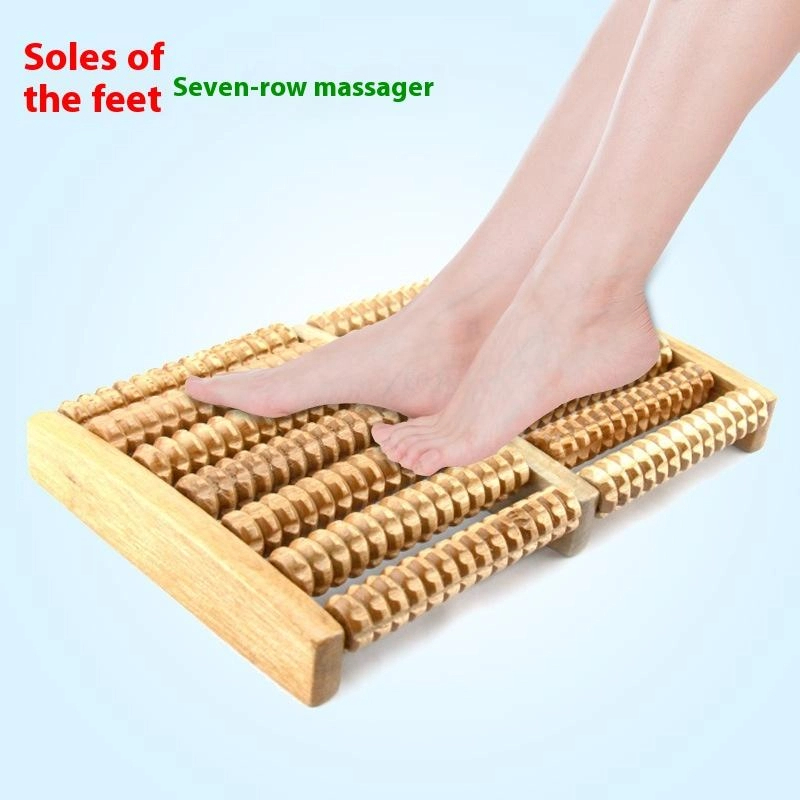 Reflexology Foot Roller - 1PC 나무 발 마사지 롤러 스트레스