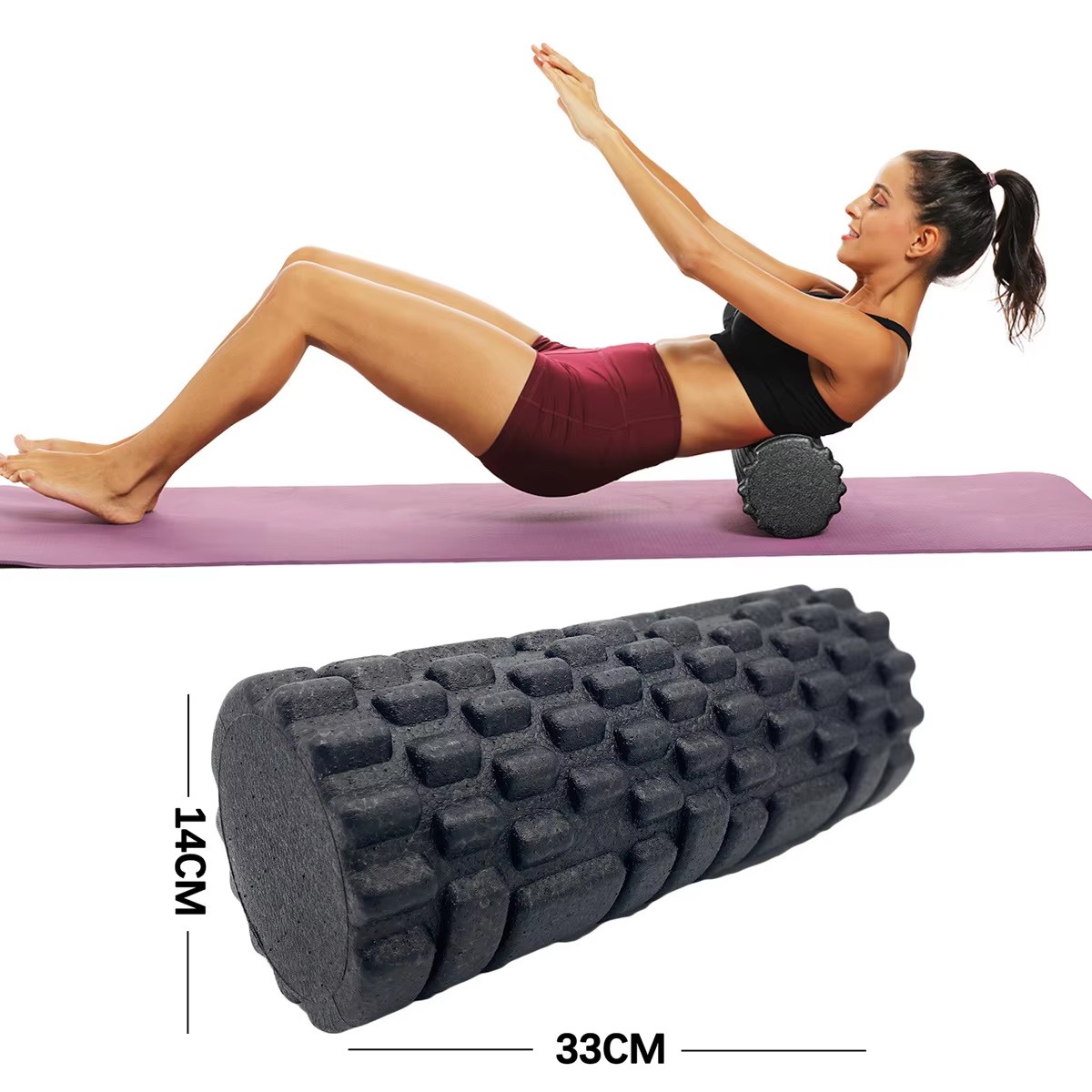 Health Wellness Fitness - 30/33cm 피트니스 폼 롤러 요가 마사지