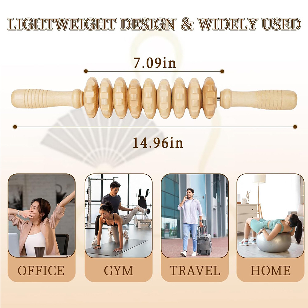 1PC 나무 9륜 마사지 롤러 통증 완화 셀룰라이트 제 - Reflexology Foot Roller 리뷰 및 가격