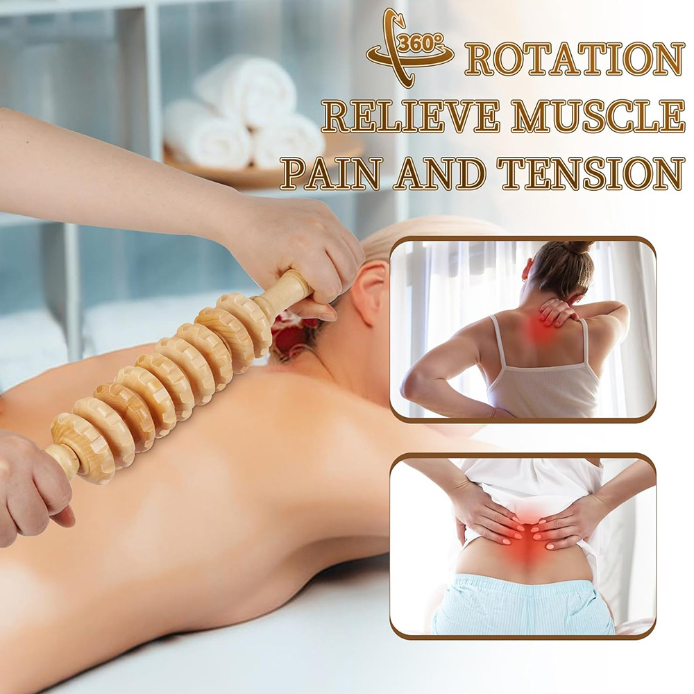 1PC 나무 9륜 마사지 롤러 통증 완화 셀룰라이트 제 - Reflexology Foot Roller 리뷰 및 가격