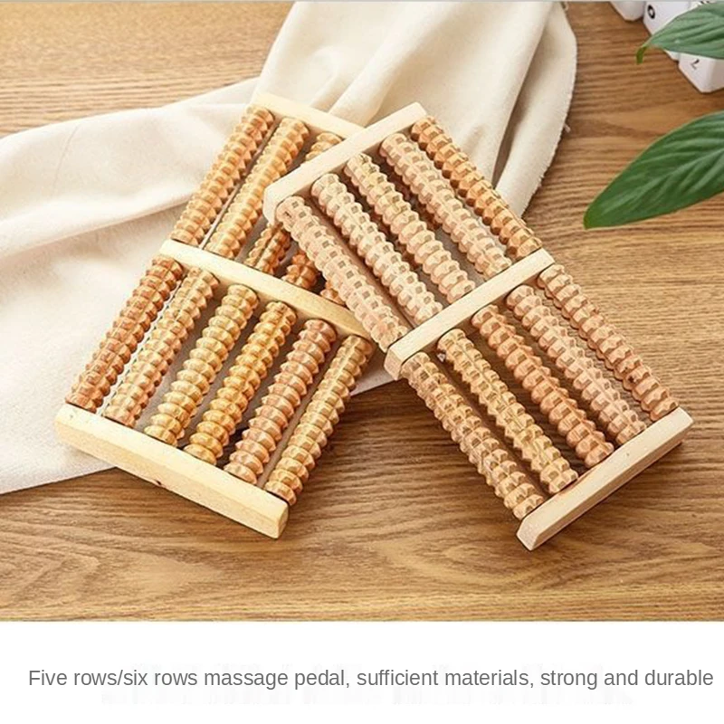 나무 6 행 발 마사지 기계 통증 스트레스 릴리프 지압 - Reflexology Foot Roller 리뷰 및 가격
